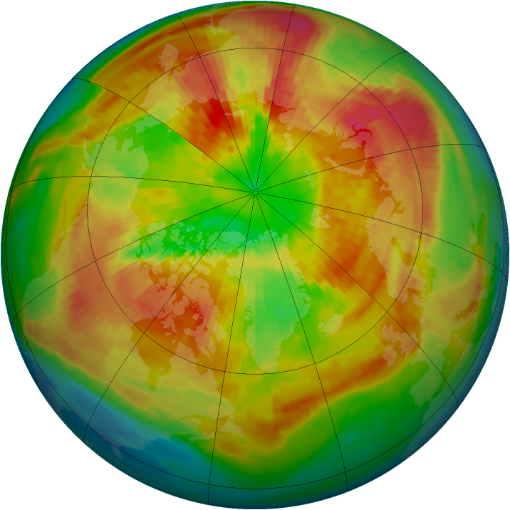 Arctic ozone map for 18 March 2002